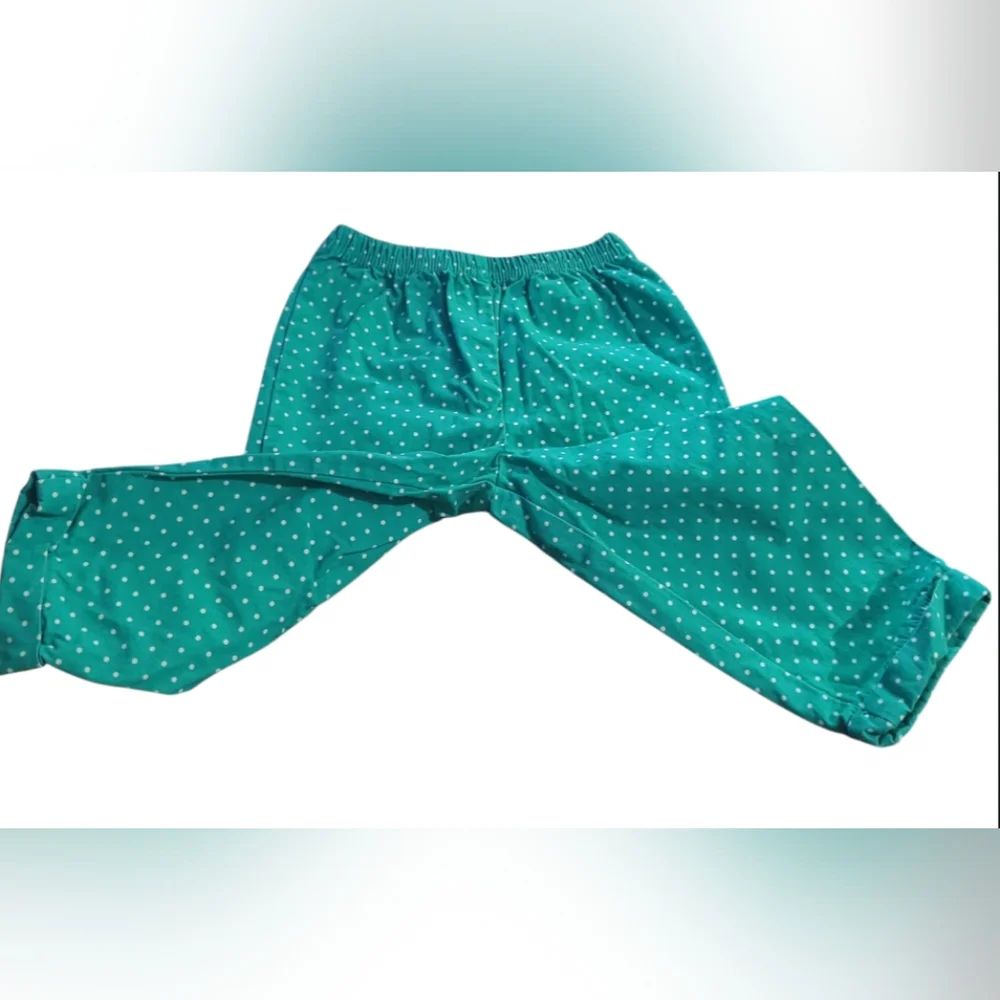 Carter's Green And White Polka Dot Pants Size 9 Months.